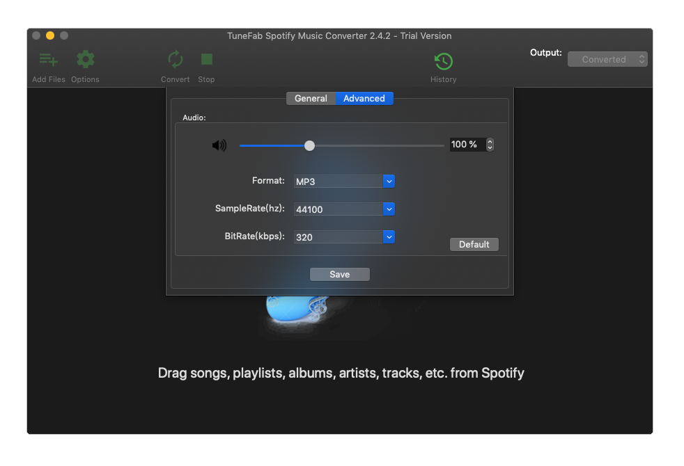 Mac 下載 Spotify 歌曲，TuneFab Spotify 音樂轉檔器 - 基本設定
