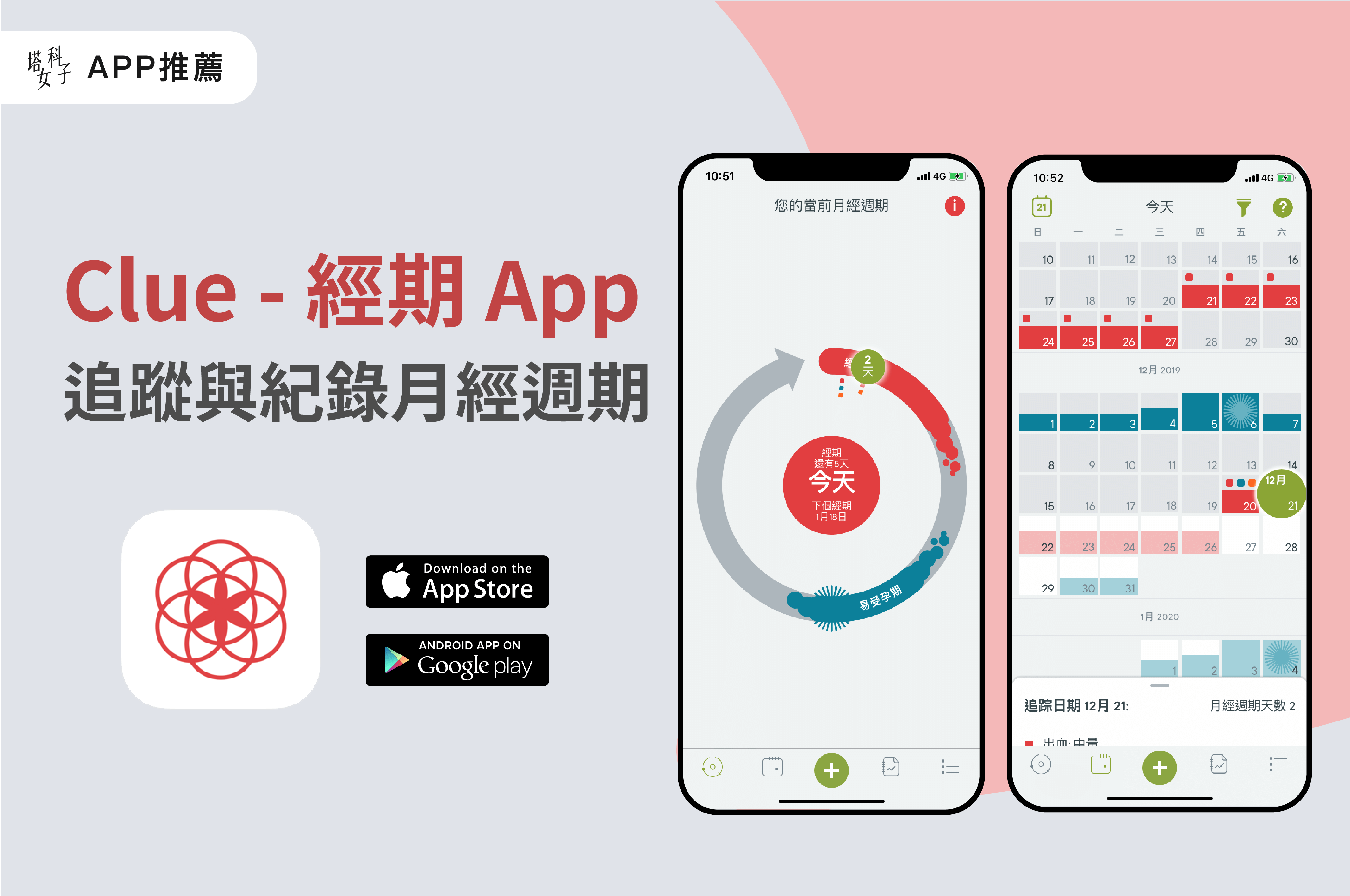 clue 經期 app iOS/Android