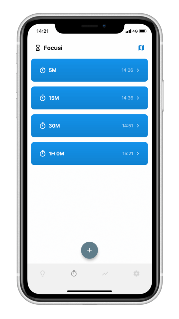 極簡美觀的讀書計時 App - Focusi，倒數計時時鐘