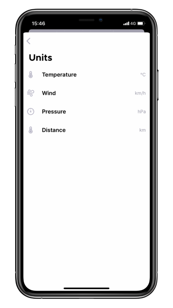 最美的天氣 App - Overdrop - 單位設定