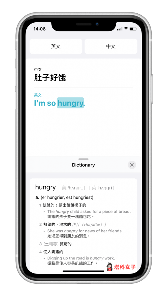 iPhone 翻譯 App 教學｜字典