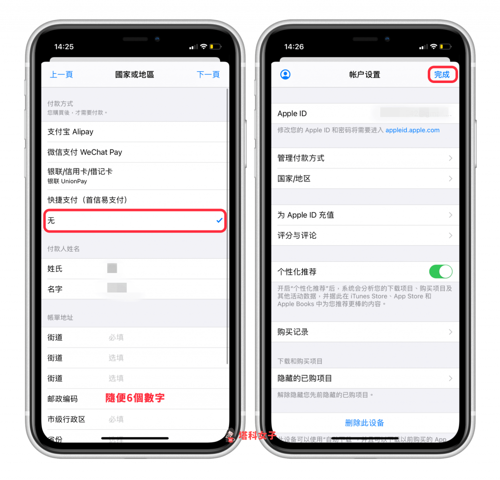 iPhone 中國大陸版抖音 (抖音短視頻 App) - 輸入帳單地址