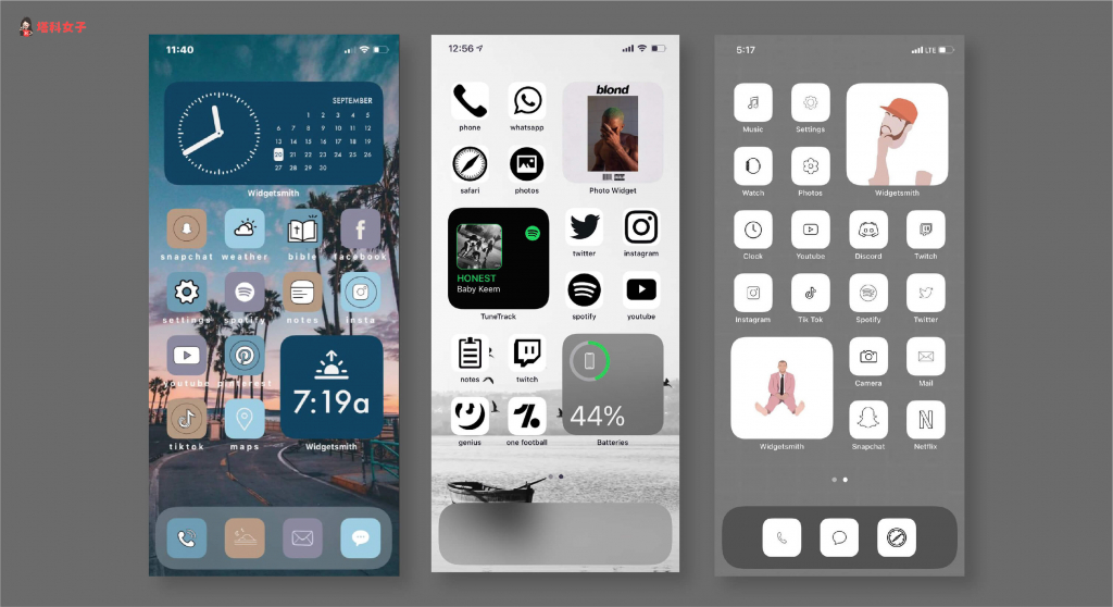 iOS 14 桌布排版，附 iPhone 桌面設計與 icon 素材｜極簡風