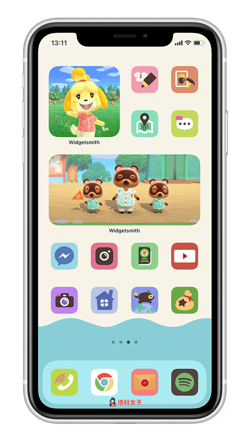 教你打造「動物森友會」風格的 iPhone 桌面 (附 App icon、桌布) - iOS14 - 塔科女子