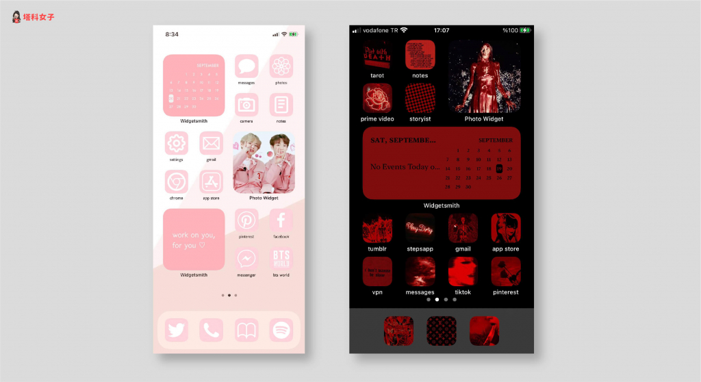 iOS 14 桌布排版，附 iPhone 桌面設計與 icon 素材｜同色系