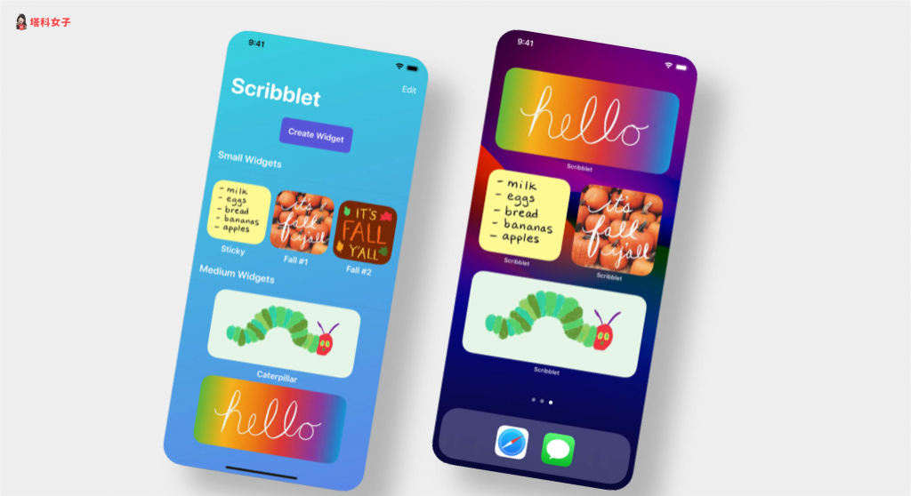 Scribblet 塗鴉小工具讓你將手繪作品放在 iPhone 桌面 (iOS14)