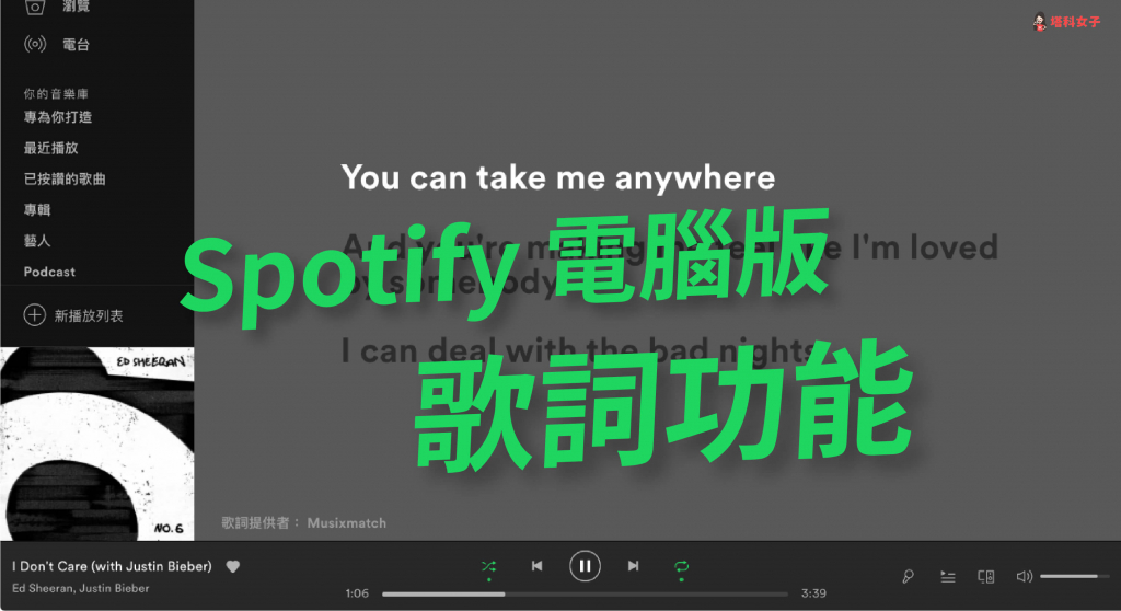 教你如何使用 Spotify 電腦版的歌詞功能 (Windows/Mac)