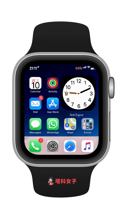 Apple Watch 錶面：iPhone 桌面風格