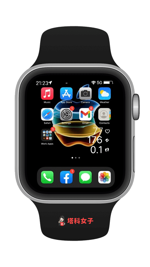 Apple Watch 錶面：iPhone 桌面風格