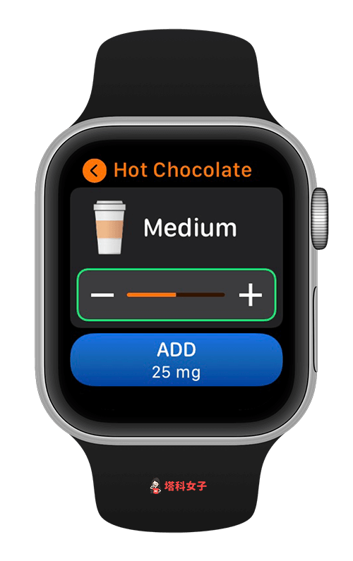 在 Apple Watch 紀錄咖啡因攝取