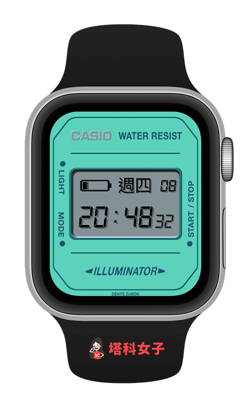 Apple Watch Casio 錶面分享：卡西歐湖水綠