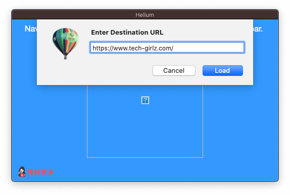 Mac網頁視窗置頂：輸入網址