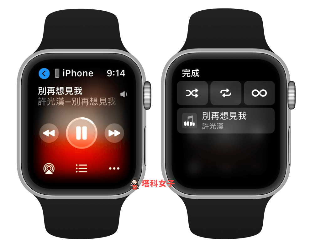 Apple Watch 控制 iPhone 播放音樂
