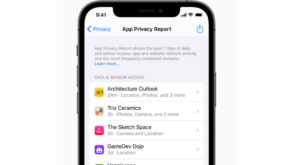 iOS 15 推出「App 隱私報告」功能