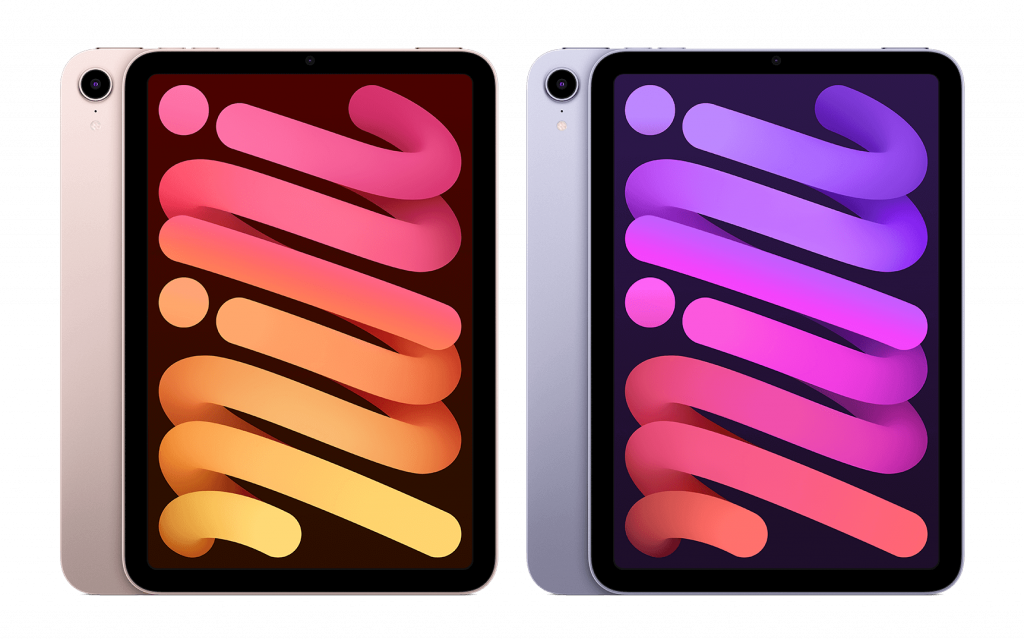 新款 iPad mini 顏色：粉紅、紫色