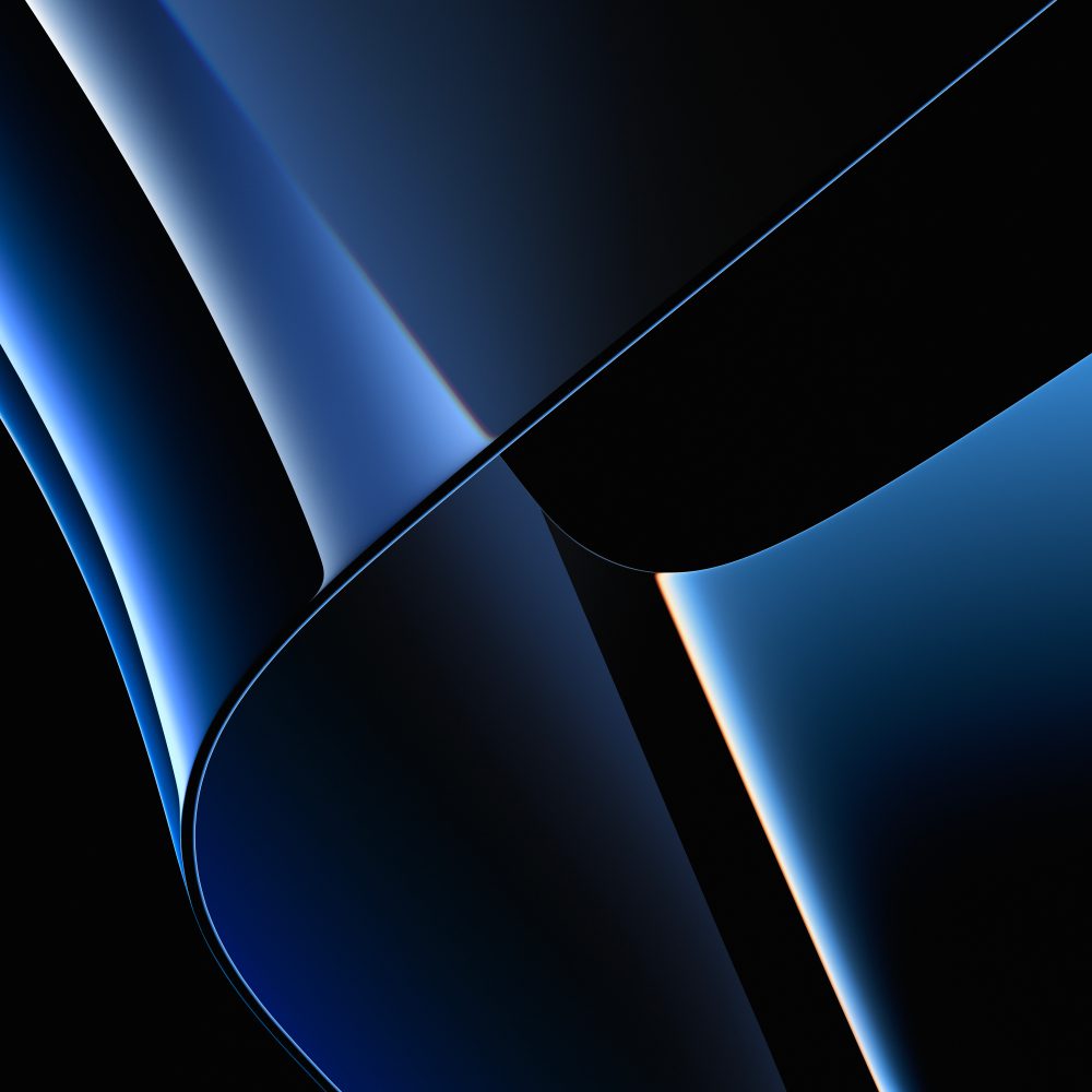 2021 Macbook Pro 桌布：藍色 深色版
