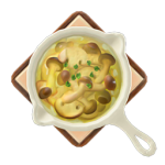 動森料理、食譜 DIY 方程式：蒜香橄欖油蘑菇