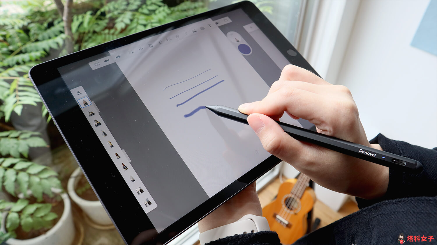 iPad 9 配件推薦：Penoval A4 Pro 畫筆傾斜角