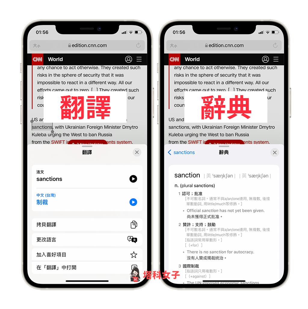iPhone 字典 VS iPhone 翻譯