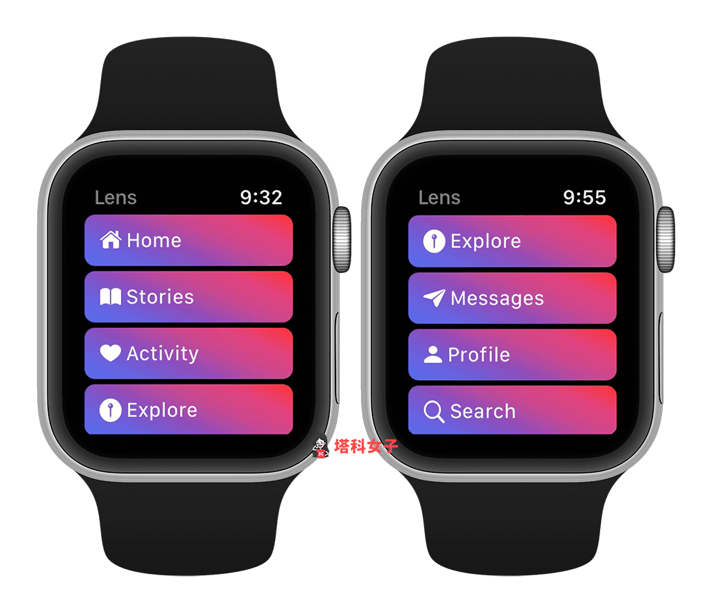 Apple Watch IG App《Lens for Watch》 查看 IG 貼文、限時動態、傳訊息 - Apple Watch App, IG 貼文, IG 限時動態 - 塔科女子