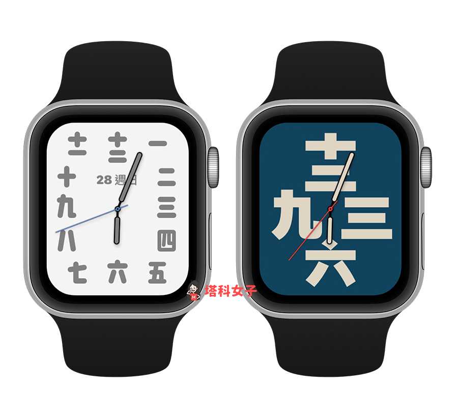 Apple Watch 中文數字錶面