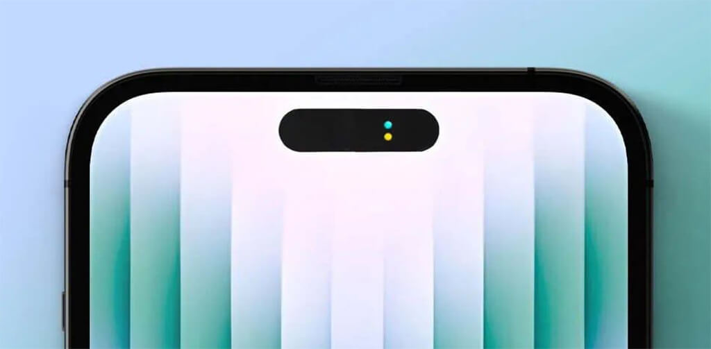 iPhone 14 Pro 綠點與橘點將顯示在顯示器頂端