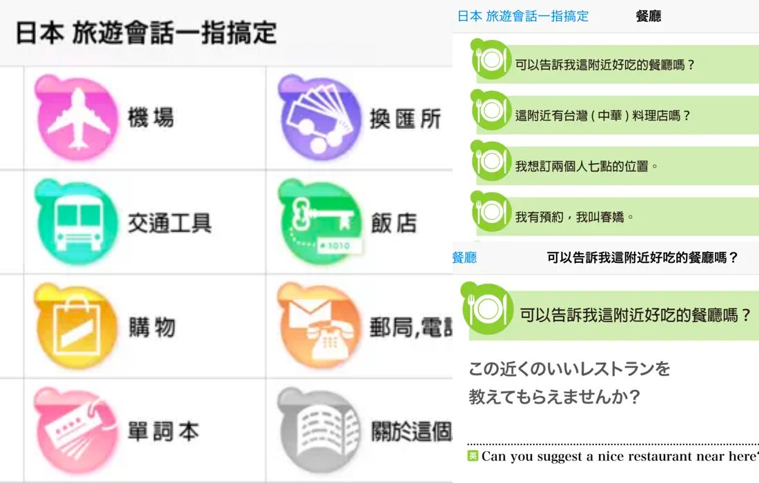 日文旅遊對話 App 推薦：日本旅遊會話一指搞定