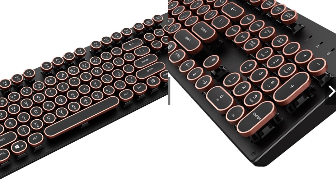 機械式鍵盤推薦 5：Lexking LKB-7319 機械式復古鍵盤