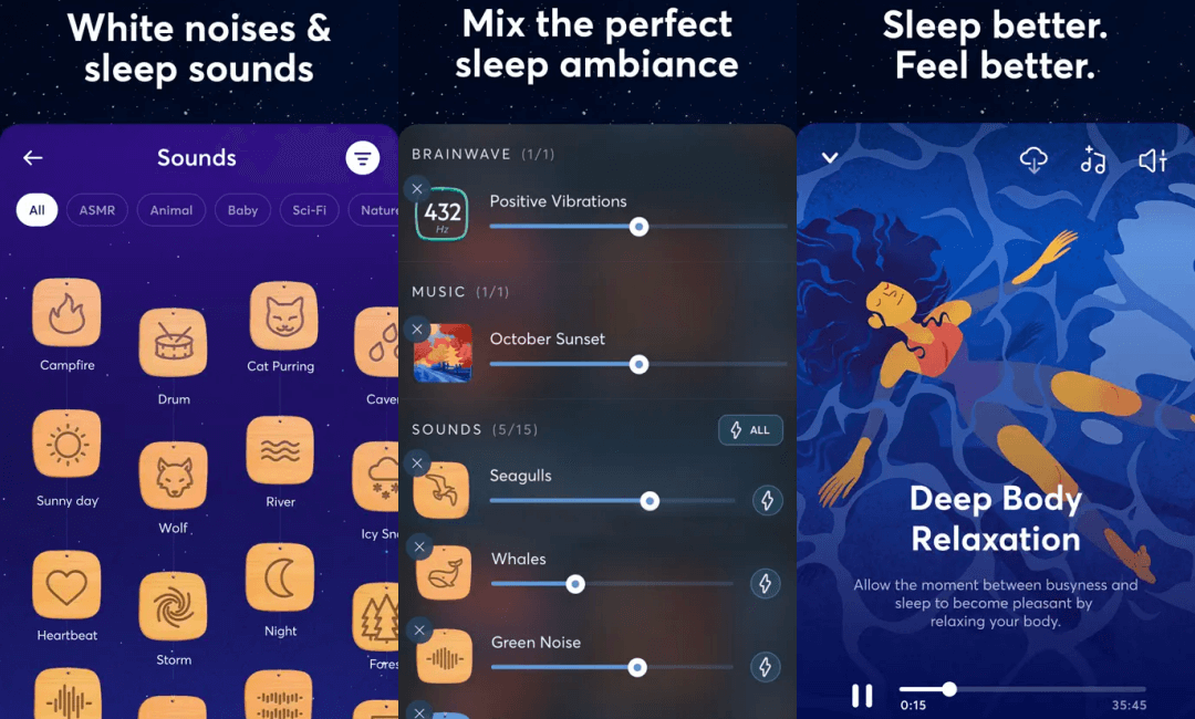 白噪音 App 推薦 5 ：BetterSleep