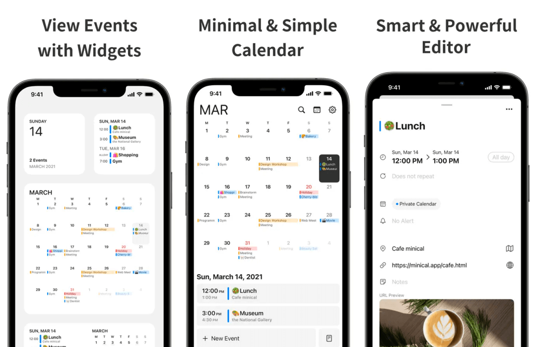 行事曆 App 推薦 4：minica