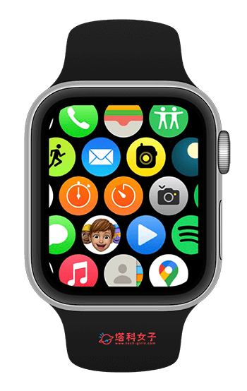 Apple Watch 刪除內建 App：進入 App 顯示畫面