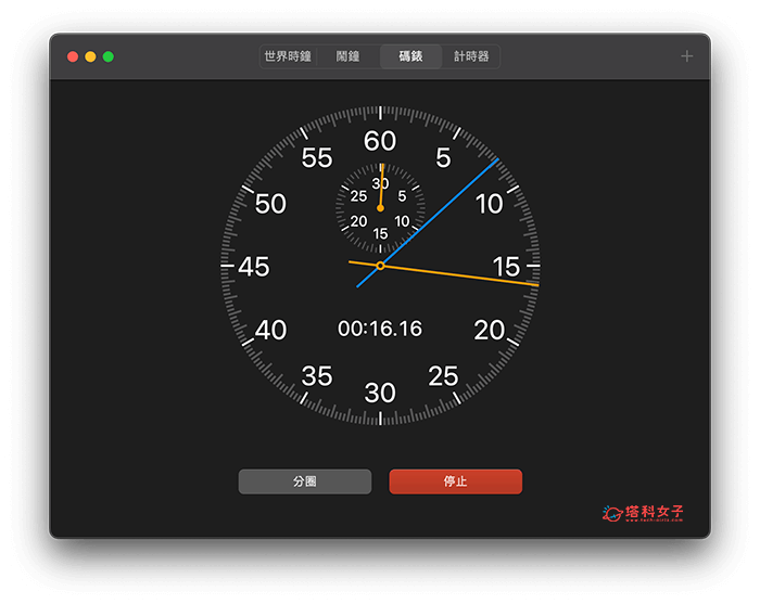 Mac 指針式碼錶
