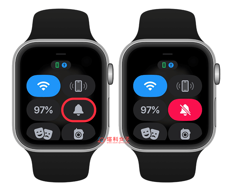 Apple Watch 關聲音：開啟靜音模式