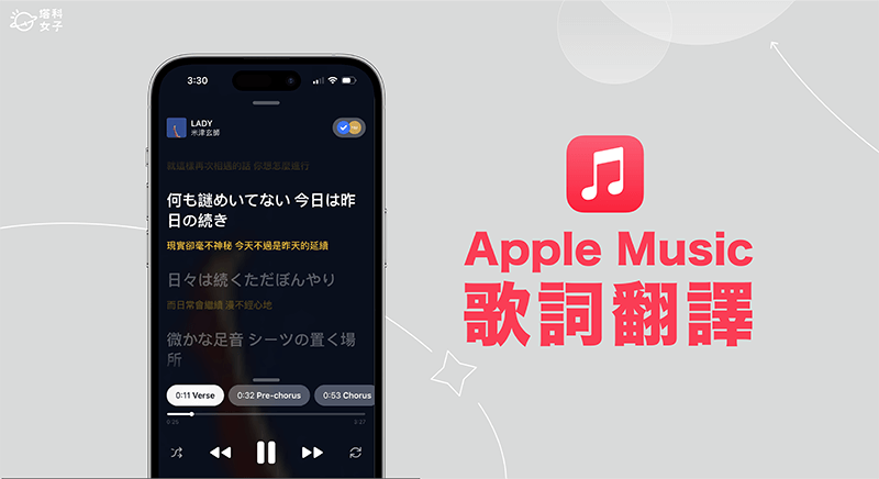 Apple Music 歌詞翻譯教學，連動 Musixmatch 同步歌詞並翻譯