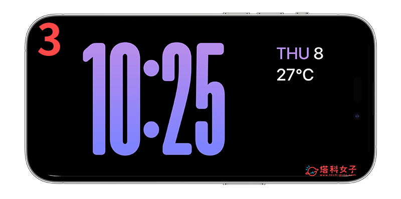 iOS17 待機模式 時間、桌面時鐘頁面