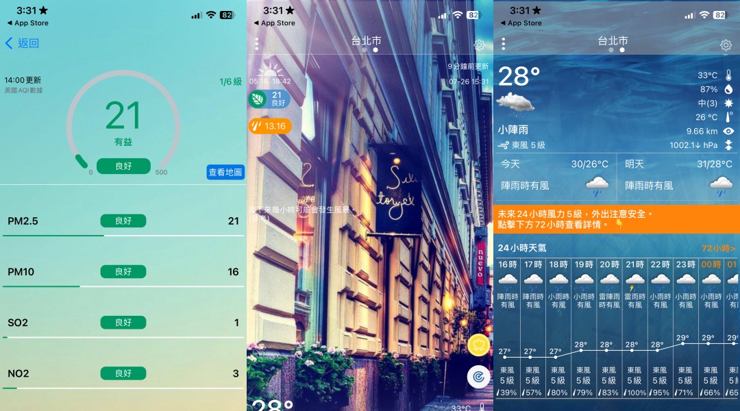 天氣 App 推薦 2：國家天氣 - 天氣即時預報 ＆ 15 天氣象預報