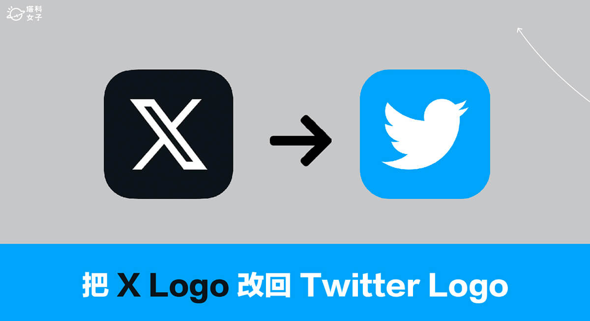 Twitter X Logo 更換教學，將 Twitter App Logo 改回經典藍色小鳥圖案！