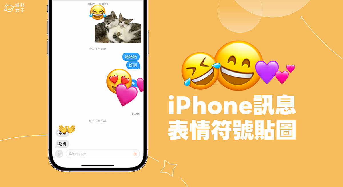 iOS17 功能 8. 貼圖與 Emoji 可黏貼在 iMessage 對話框上