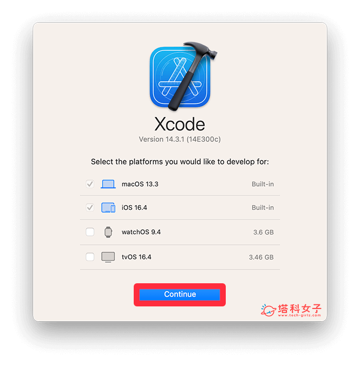 透過 XCode 開啟 iPhone 開發者模式：安裝 Xcode