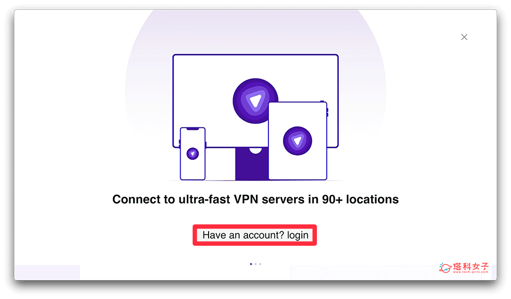 Apple TV VPN 連接：登入