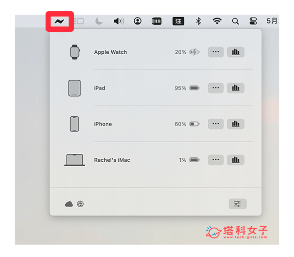 在 Mac 開啟 Battery Life Monitor App