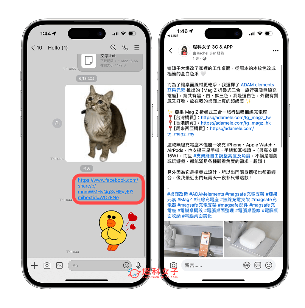 LINE FB 連結直接開啟 App