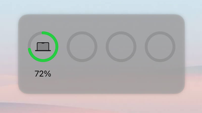 Mac 桌面顯示「電池百分比」