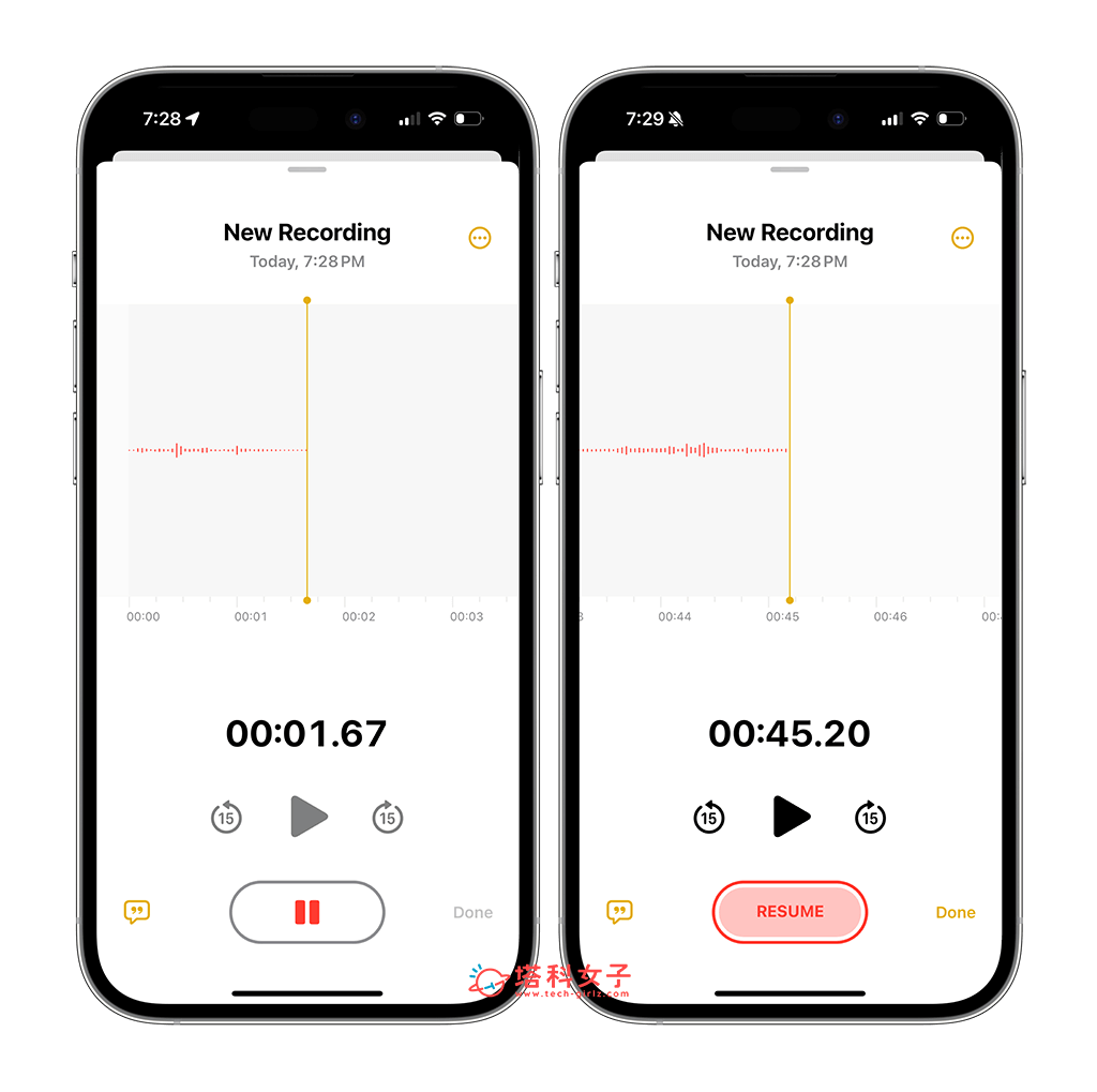 iOS 18 使用 iPhone 備忘錄錄音功能：Done