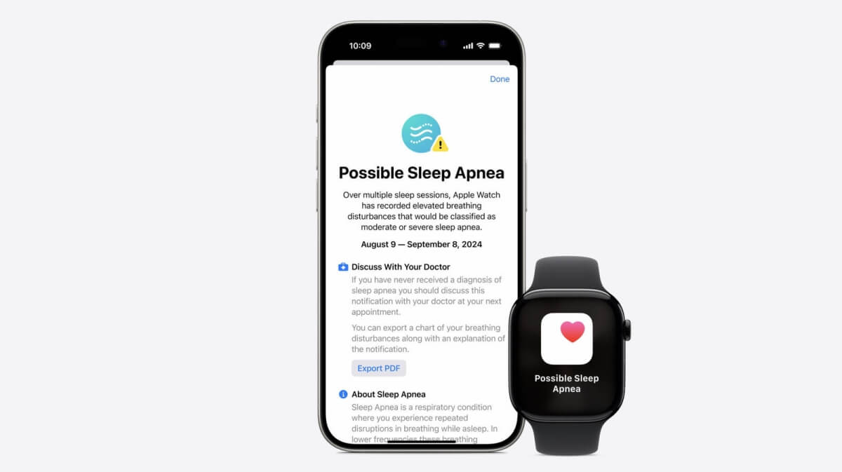 Apple Watch 10 也新增了一項「睡眠呼吸中止症」檢測功能