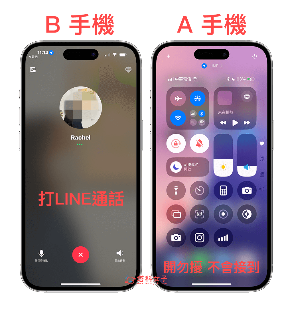 對方開啟 iPhone 勿擾模式，撥打 LINE 通話給對方會怎樣？