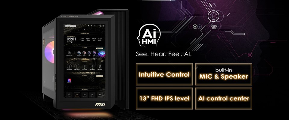 MEG VISION X AI 結合先進的人工智能技術，為使用者帶來獨特的體驗。
