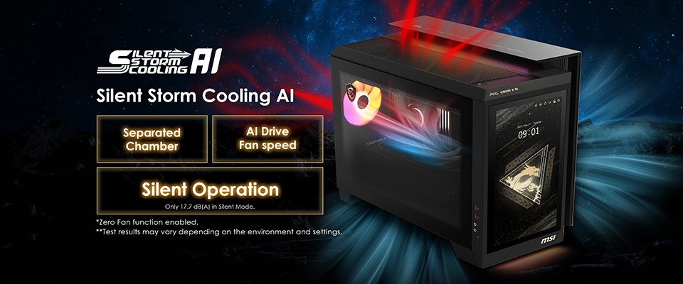 MEG VISION X AI 結合先進的人工智能技術，為使用者帶來獨特的體驗。