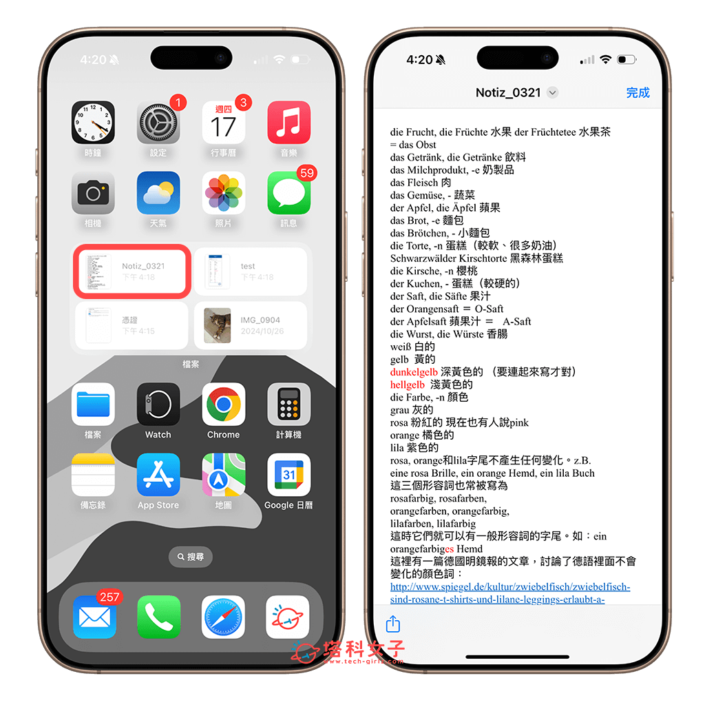 直接在 iPhone iPad 桌面開啟檔案