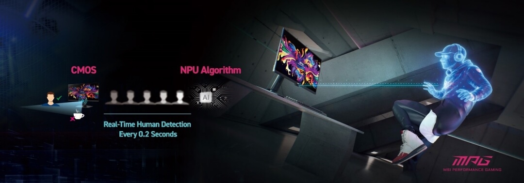 MSI 引領 AI 電競顯示器新時代，AI Care Sensor 即時真人感應技術有感提升遊戲體驗